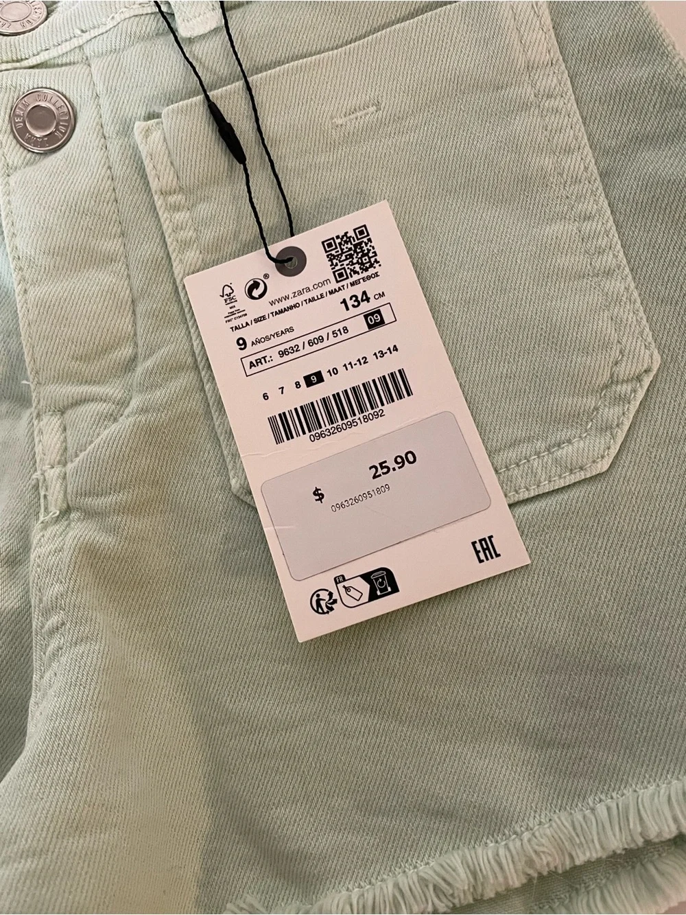 Zara shorts for Girls NWT